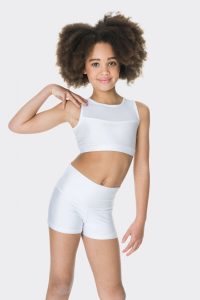 mesh crop top white