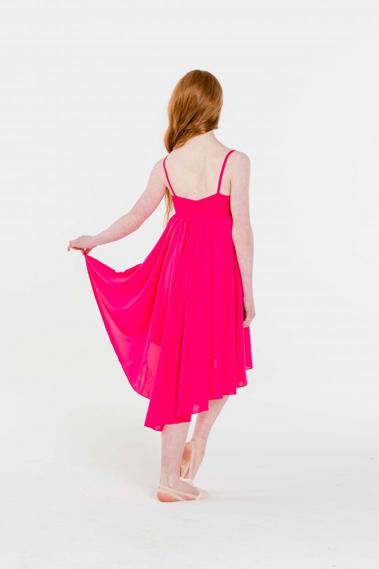 princess chiffon dress fucshia