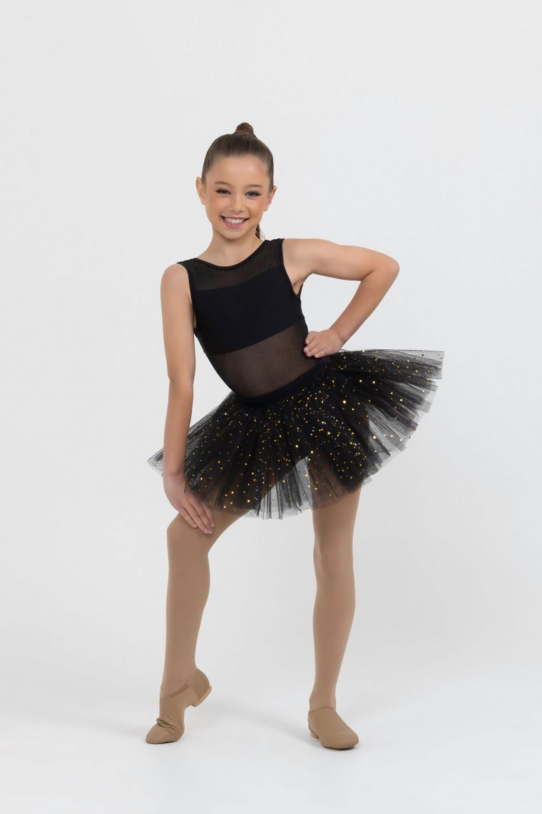 sparkle tutu skirt black and gold