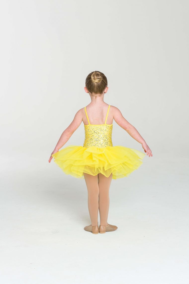 sequin tutu dress yellow