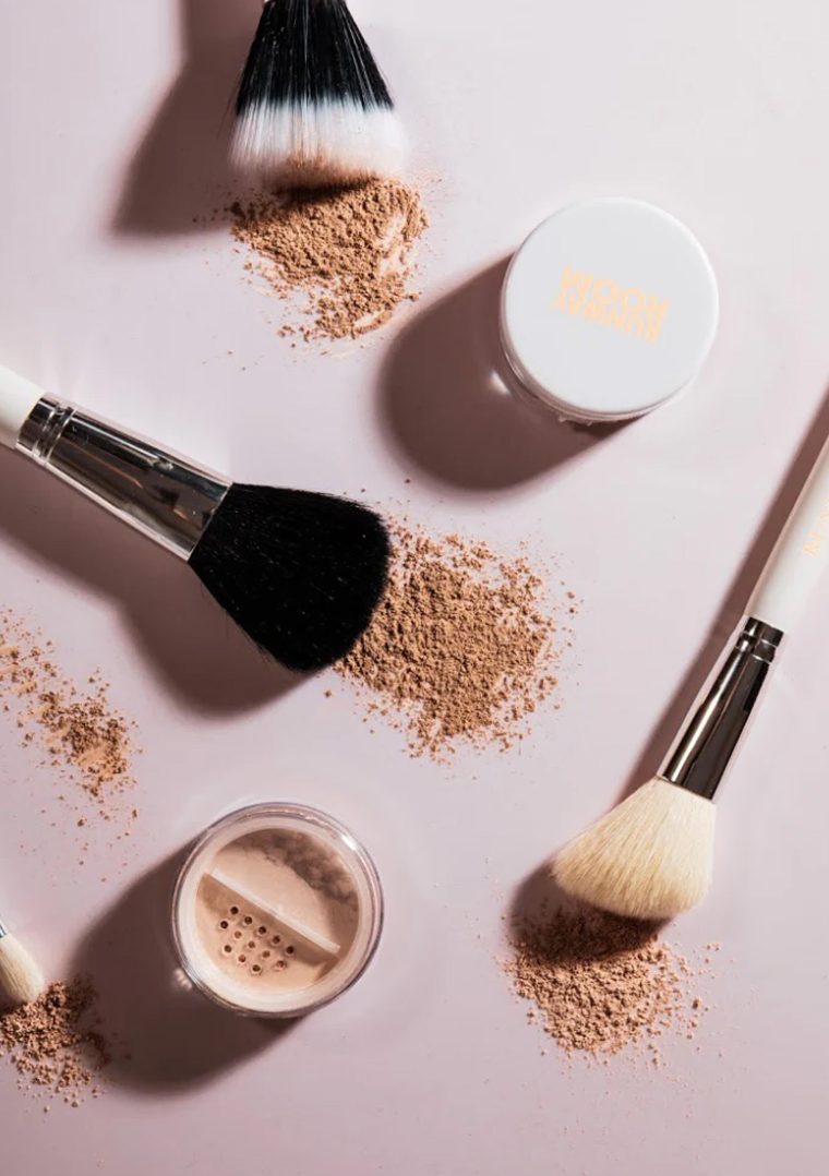 runway room makeup brushes foundation powder