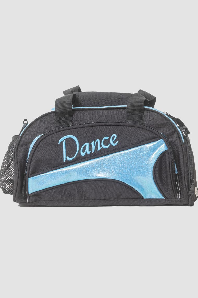 eco friendly mini duffel bag berry glitter blue