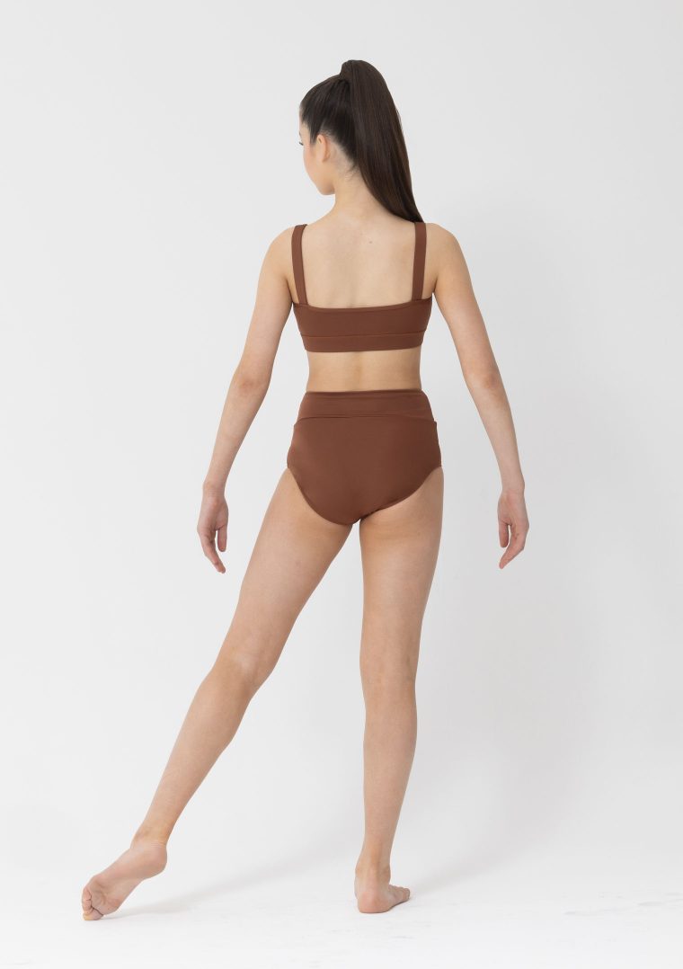 performance crop mocha brown