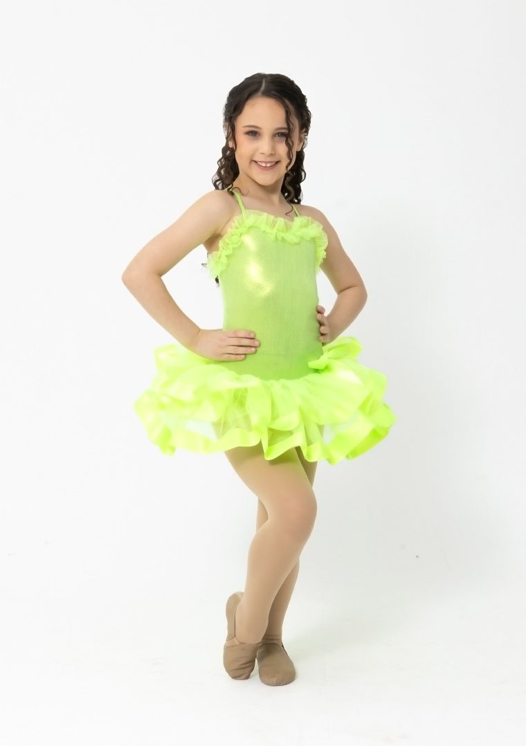 Sylvie Tutu skirt in bright lime jazz costume