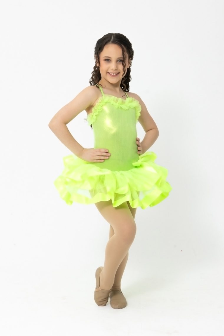 Sylvie Tutu skirt in bright lime jazz costume