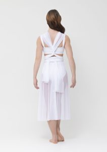 convertible mesh overdress white