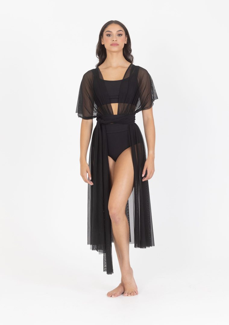 convertible mesh overdress black