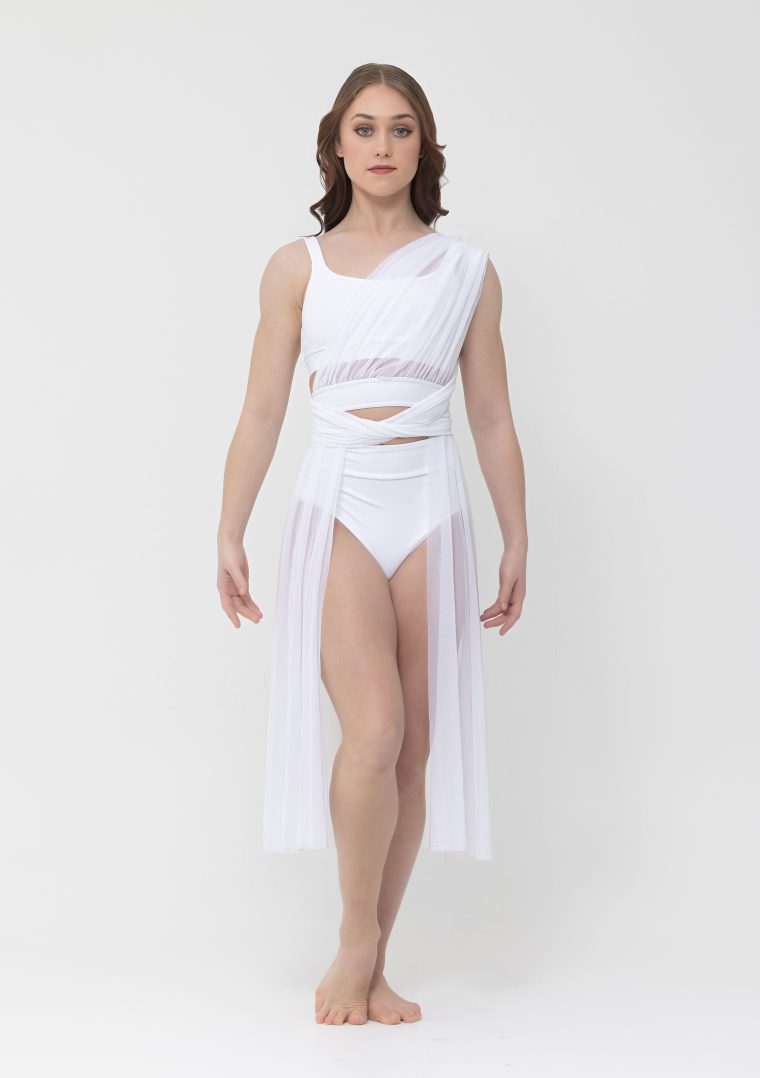 convertible mesh overdress white