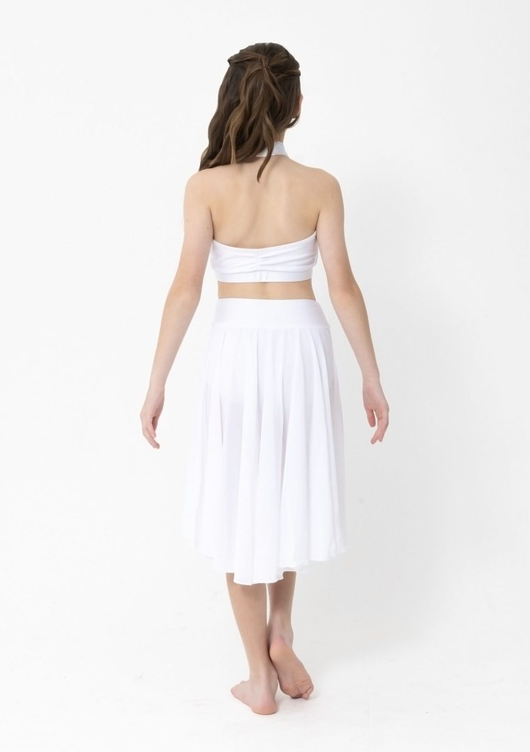 alyssa crop and inspire mesh skirt in white lyrical costume